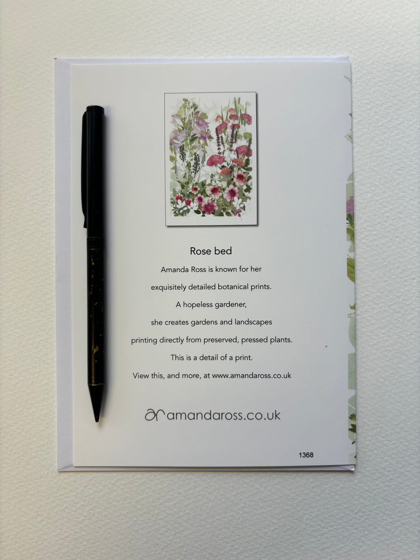 Rose Bed Greetings Card