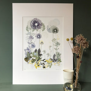Plum Allium Thicket Large Print