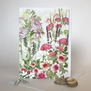 Rose Bed Greetings Card