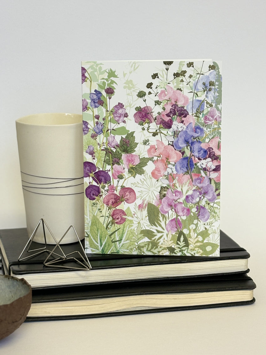 Sweet Pea Greetings Card