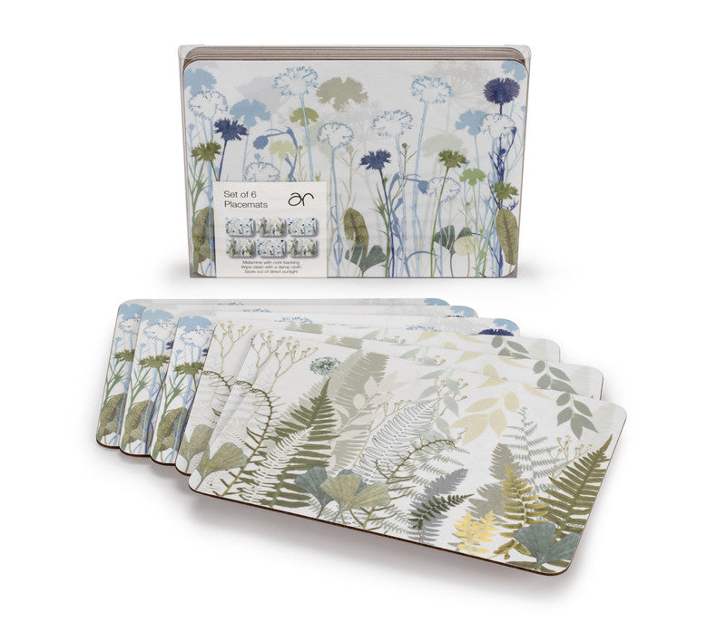 Cornflower / Fern Set of Placemats