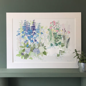 Cottage Garden Mounted Print