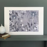 Grey Alliums and Cowparsley Original Print