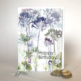 Happy Birthday, Agapanthus Card