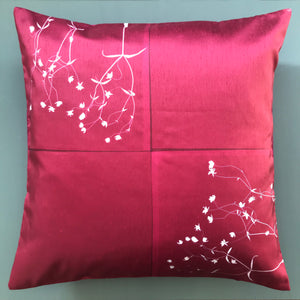 Stitchwort 2 large magenta cushion