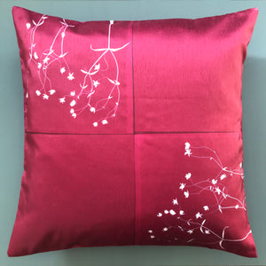 Stitchwort 2 large magenta cushion