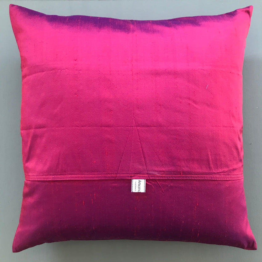 Stitchwort 3 large magenta cushion