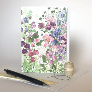 Sweet Pea Greetings Card